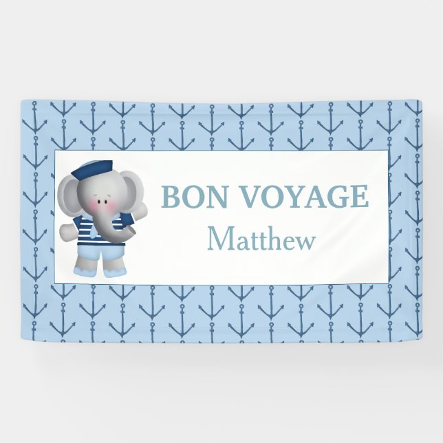 Farewell Goodbye Sailor Anchor Party Banner (Horizontal)