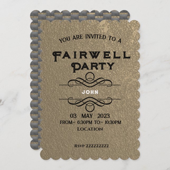 Farewell  invitation (Front/Back)