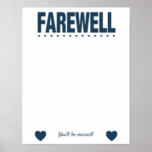 Farewell Leaving Party Guest Book Poster