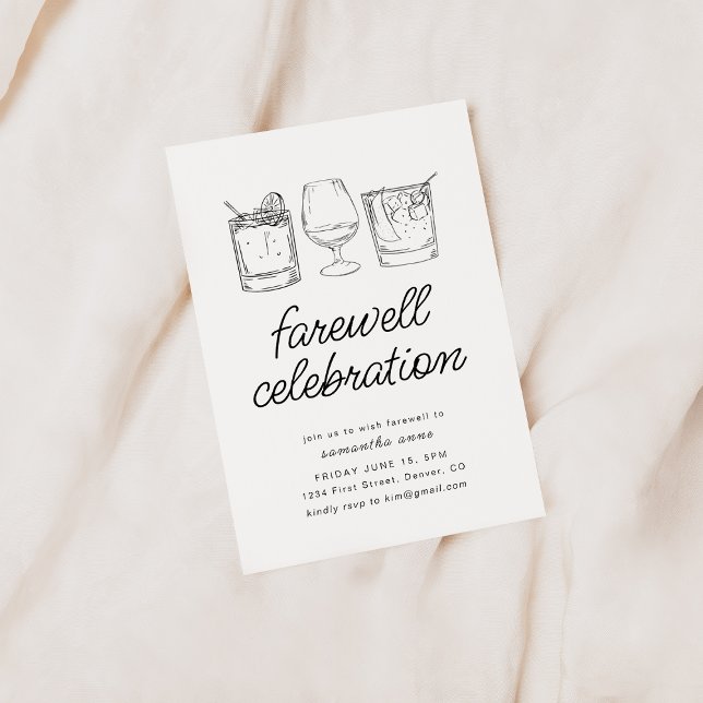 Farewell Moving Retirement Party Invite Drinks (Creator Uploaded)