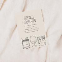 Farewell Moving Retirement Party Invite Drinks
