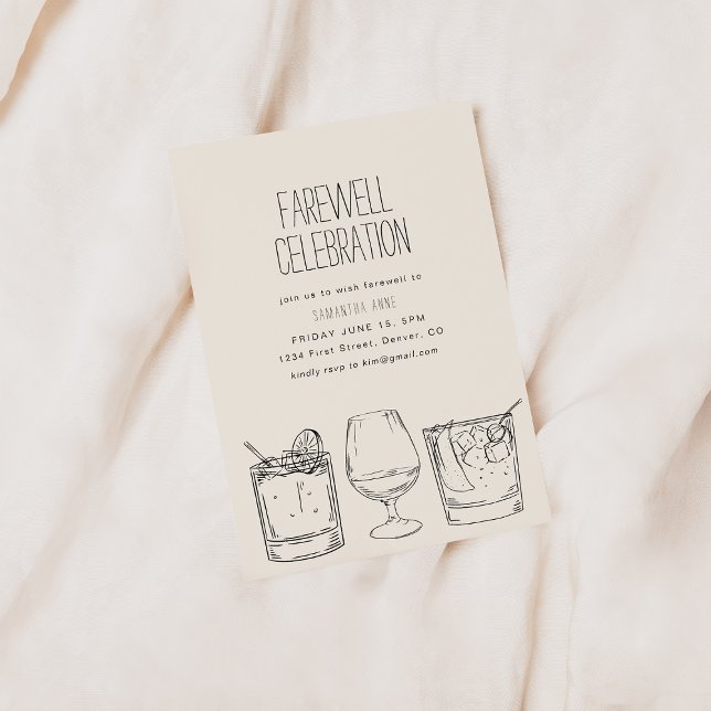 Farewell Moving Retirement Party Invite Drinks (Creator Uploaded)