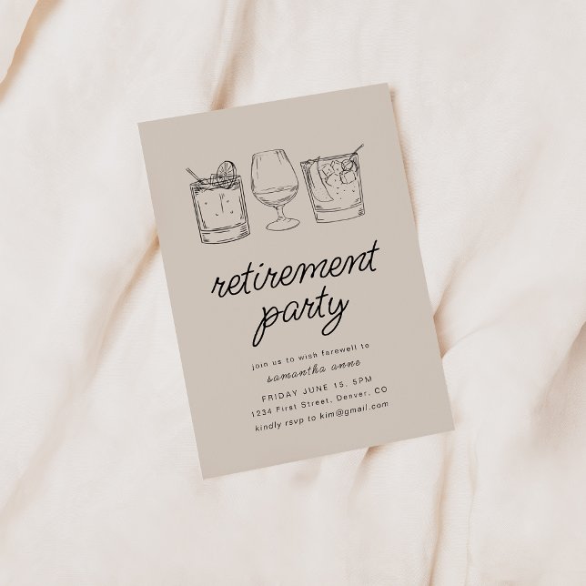 Farewell Moving Retirement Party Invite Drinks (Creator Uploaded)