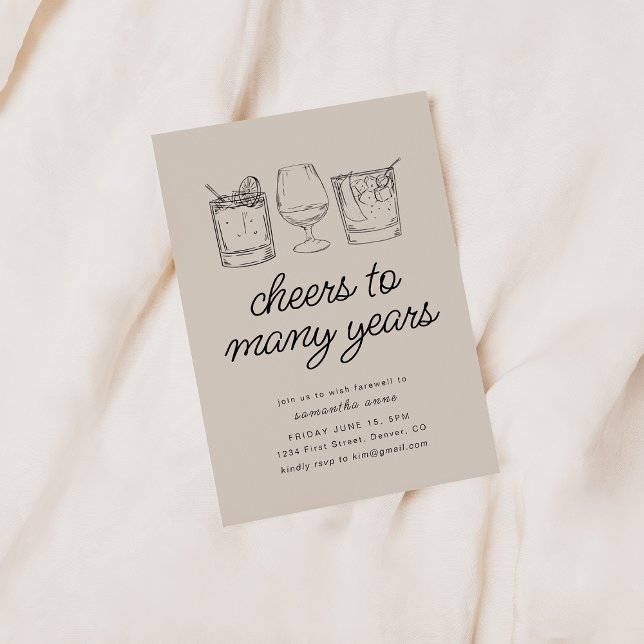 Farewell Moving Retirement Party Invite Drinks (Creator Uploaded)