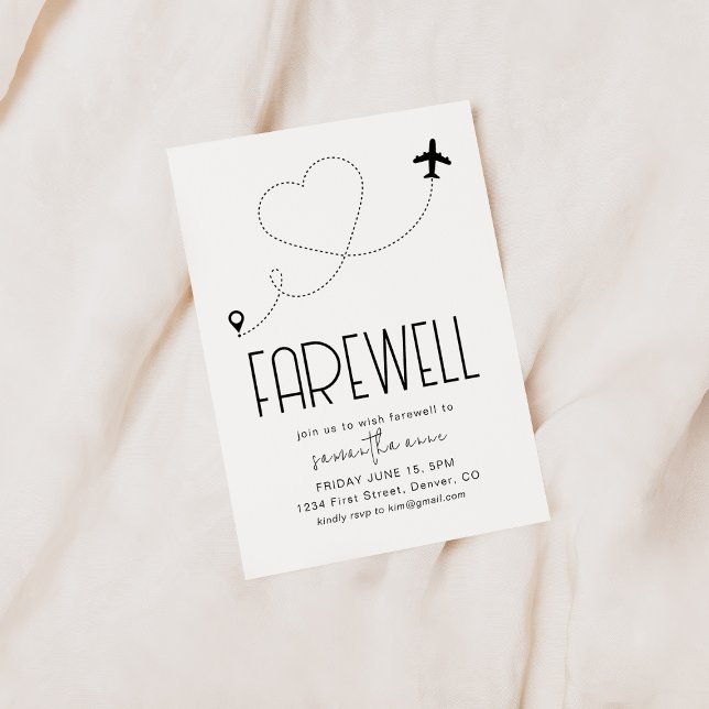 Farewell Moving Retirement Party Invite with Plane (Creator Uploaded)