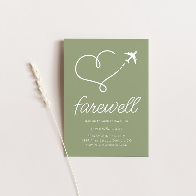 Farewell Moving Retirement Party Invite with Plane (Creator Uploaded)