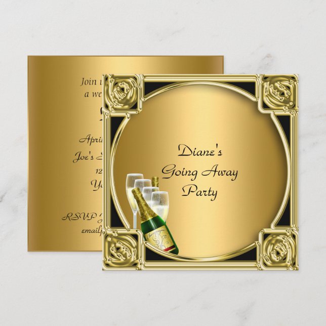 Farewell Party Invitation Card Good Bye (Front/Back)