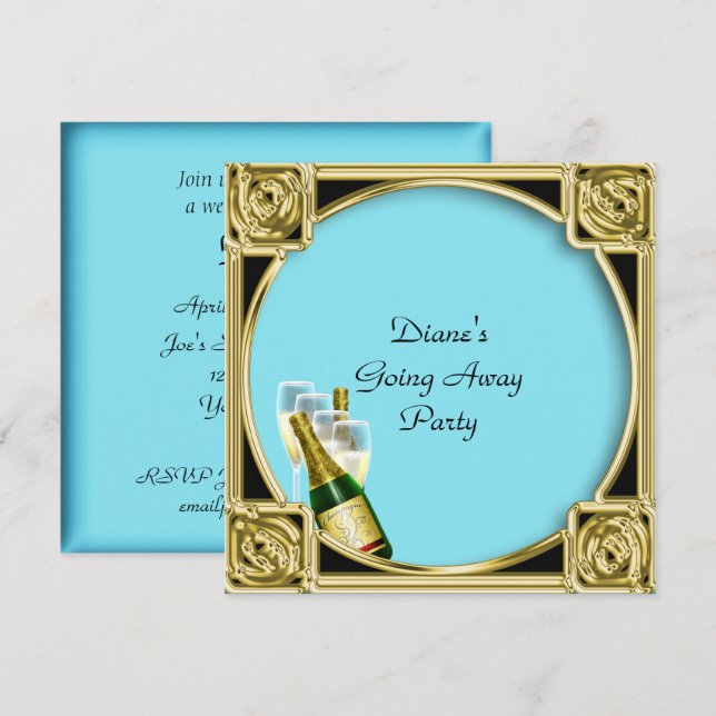 Farewell Party Invitation Card Good Bye (Front/Back)