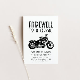 Farewell to a Classic Retirement Motorcycle Invite