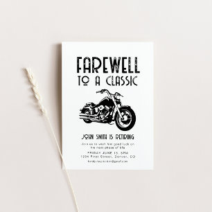 Farewell to a Classic Retirement Motorcycle Invite
