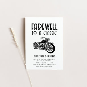 Farewell to a Classic Retirement Motorcycle Invite