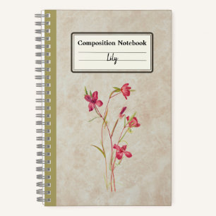 Farewell to Spring Flower Personalised Notebook