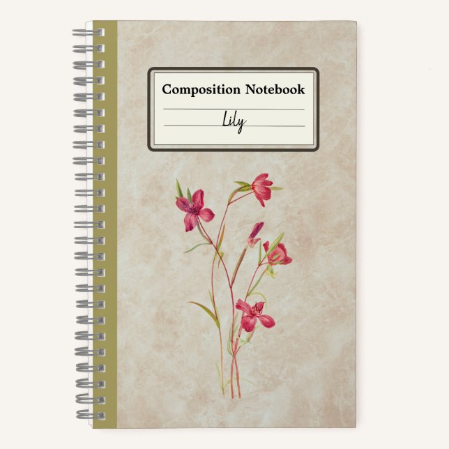 Farewell to Spring Flower Personalised Notebook (Front)