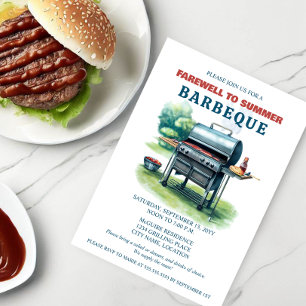 Farewell to Summer BBQ Party Invitation