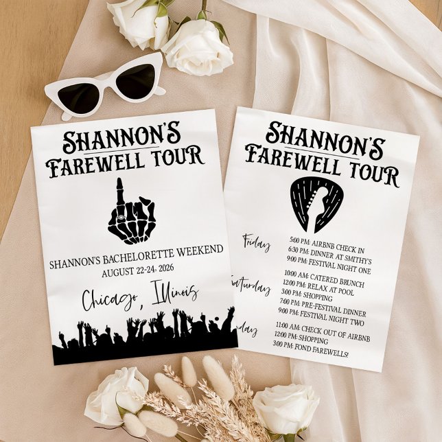 Farewell Tour, Music Festival Bachelorette Weekend Invitation (Creator Uploaded)