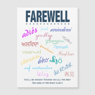 Farewell - You'll Be Missed Magnetic Card