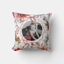 Färglös julfoto-dekorativ fyllning kudde