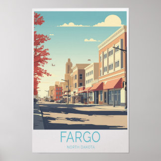 Fargo City North Dakota Travel Poster