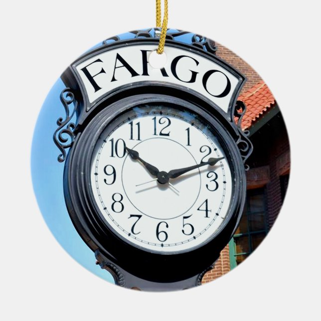 Fargo Clock Ceramic Ornament (Front)