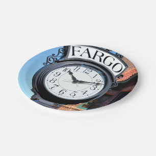 Fargo Clock Paper Plate