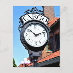 Fargo Clock Postcard