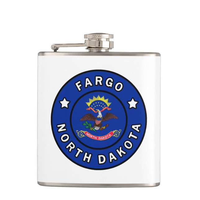 Fargo North Dakota Hip Flask (Front)