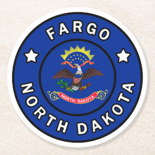 Fargo North Dakota Round Paper Coaster