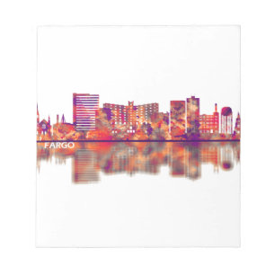 Fargo North Dakota Skyline Notepad
