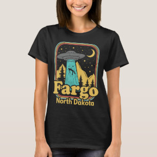 Fargo North Dakota Ufo Alien 80s Retro State Pride T-Shirt