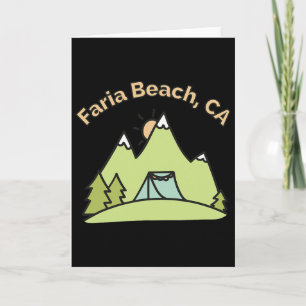Faria Beach Ca Mountains Hiking Climbing Camping A Card