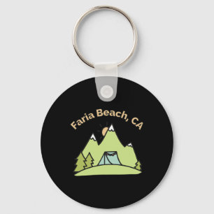 Faria Beach Ca Mountains Hiking Climbing Camping A Key Ring