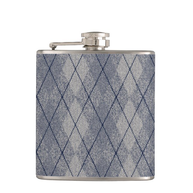 Faric Wool Texture Hip Flask (Front)