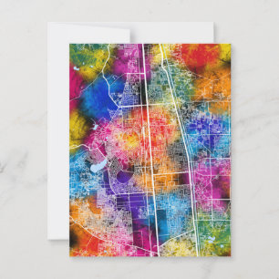 Faridabad Haryana city Map Postcard