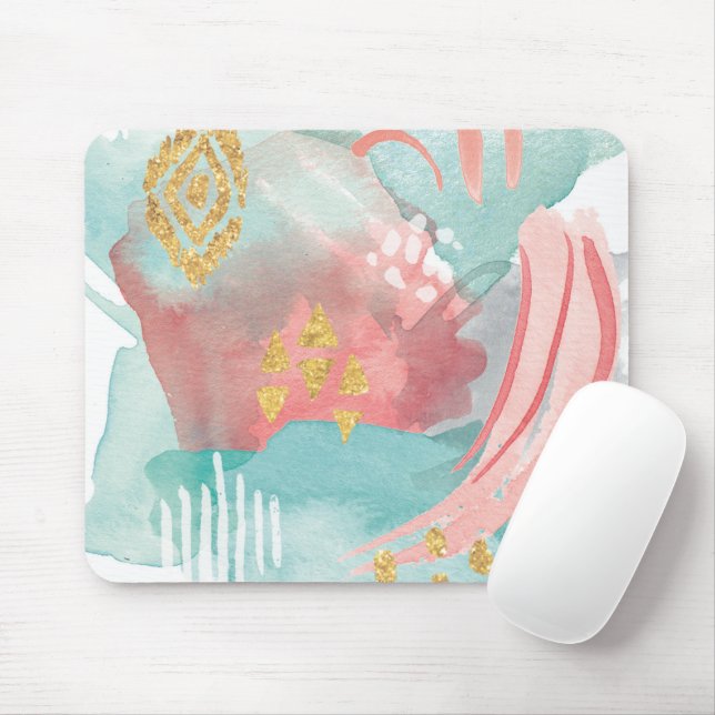 Faridas Abstract - Muted Colours Mouse Pad (With Mouse)