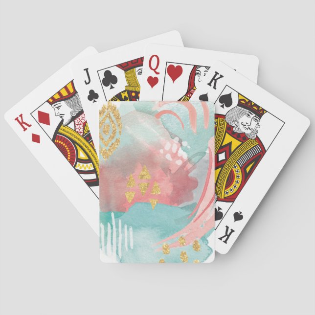 Faridas Abstract - Muted Colours Playing Cards (Back)