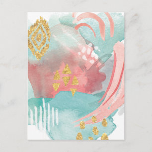 Faridas Abstract - Muted Colours Postcard