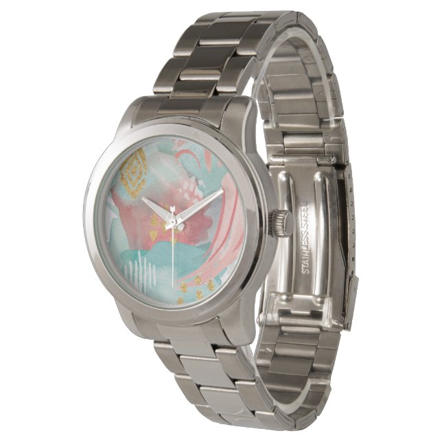 Faridas Abstract - Muted Colours Watch (Angled)