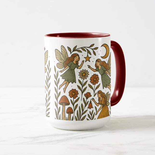 Faries in the Garden Mystical  Mug (Front Right)