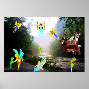 FARIES PLAY IN THE MORNING Poster