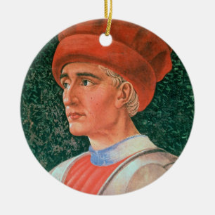 Farinata degli Uberti, detail of his bust, from th Ceramic Ornament