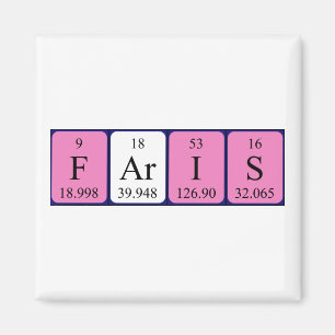 Faris periodic table name magnet