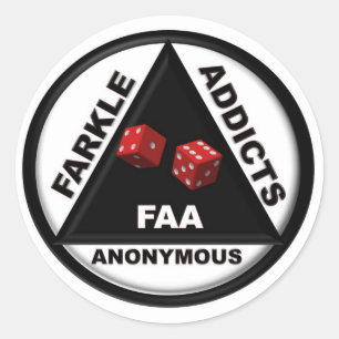 Farkle Addicts Anonymous (2010 Version) Classic Round Sticker