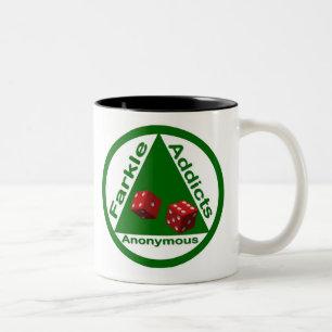 Farkle Addicts Anonymous Two-Tone Coffee Mug