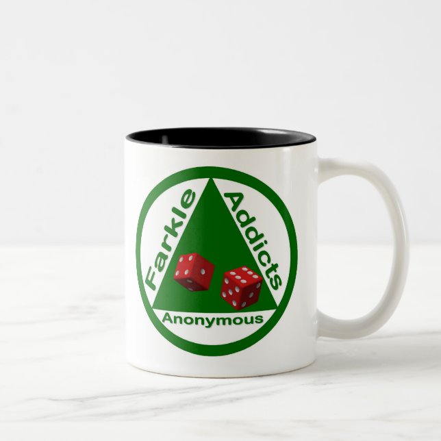 Farkle Addicts Anonymous Two-Tone Coffee Mug (Right)