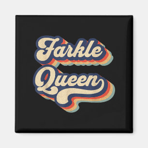 Farkle Queen Vintage Farkle Dice Game Womens  Magnet
