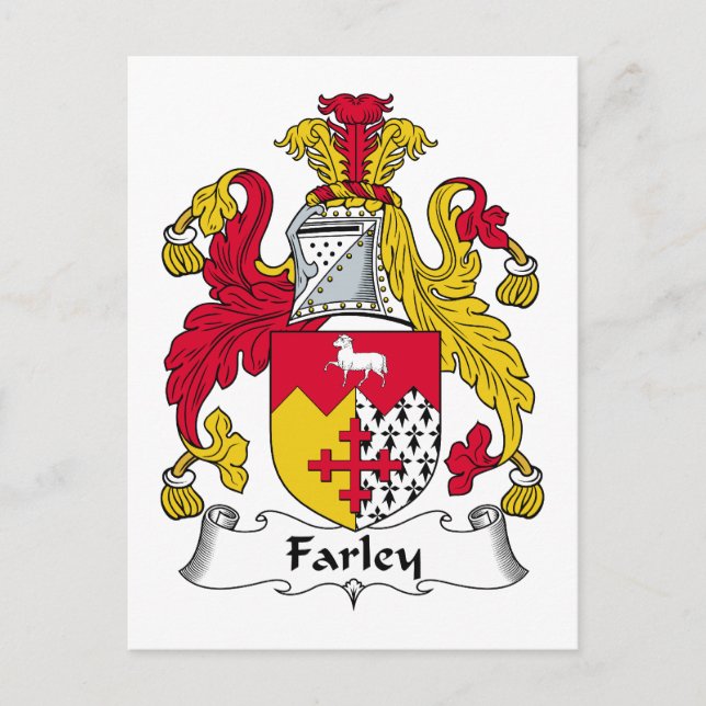 Farley Family Crest Postcard (Front)