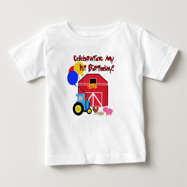 Farm 1st Birthday Baby T-Shirt (Front)