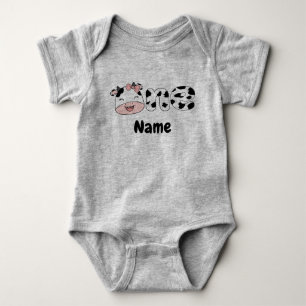 Farm 1st Birthday, Custom Baby Girl Cow Birthday  Bodysuit