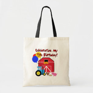 Farm 5th  Birthday Tshirts and Gifts Tote Bag