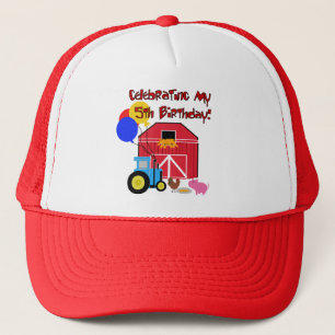 Farm 5th  Birthday Tshirts and Gifts Trucker Hat